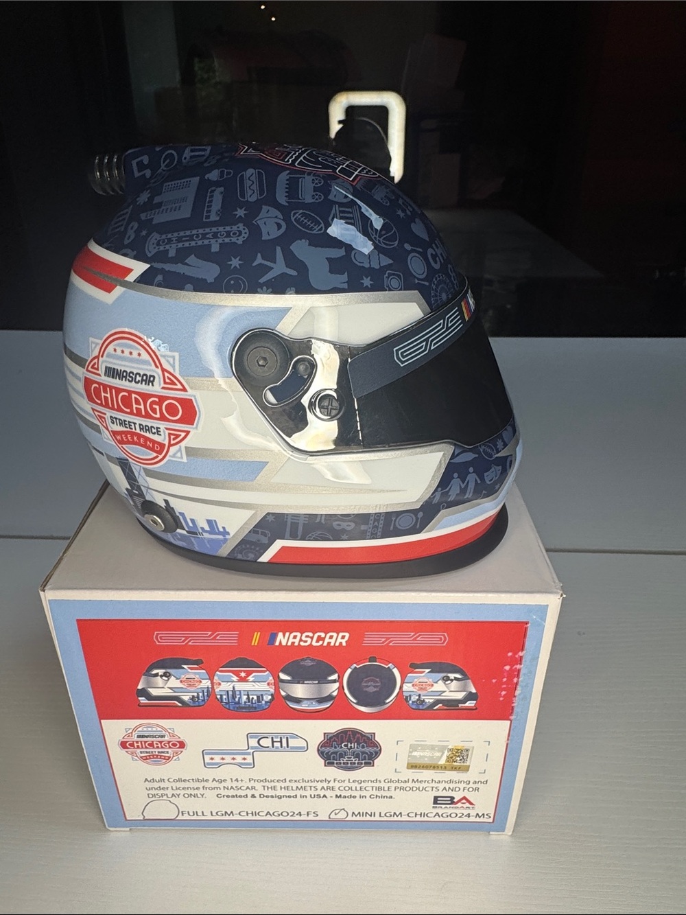 NASCAR Chicago Street Race Mini Helmet 2024 Collectible BrandArt NIB